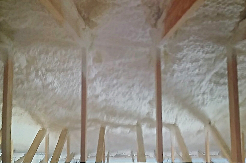 Inside Spray Foam Insulation - After