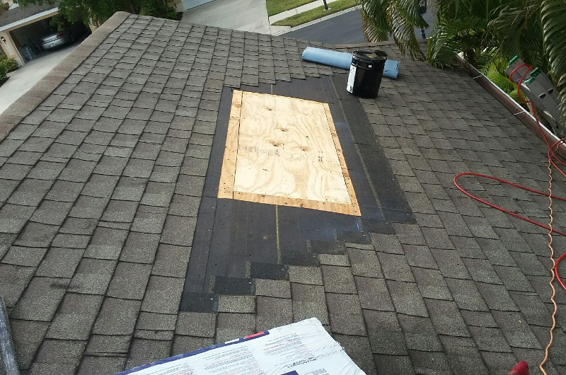 Roof Leak Repair - During