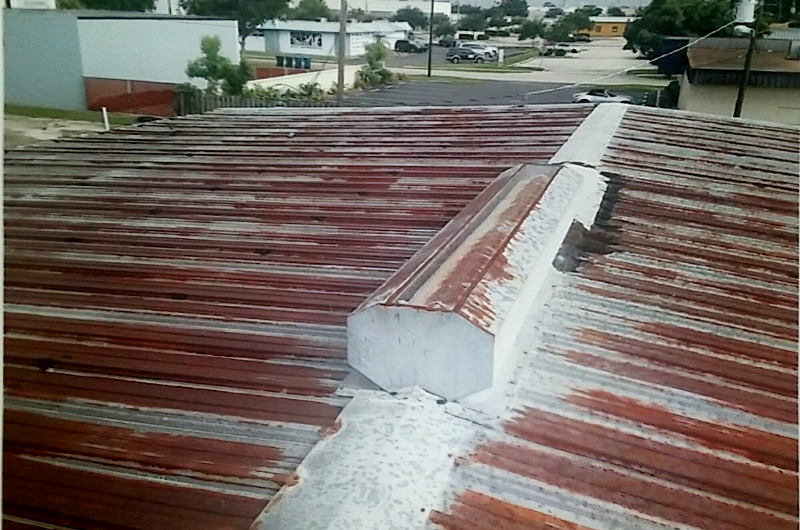 Metal Roof Urethane Restore - Before